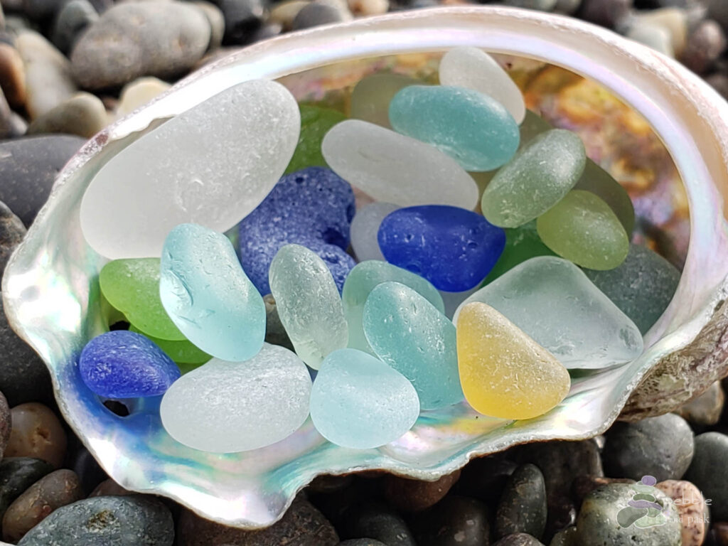 Sea glass on a Vancouver Island beach
