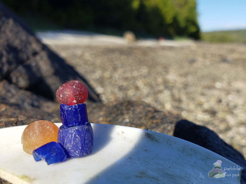 Sea glass on a Vancouver Island beach