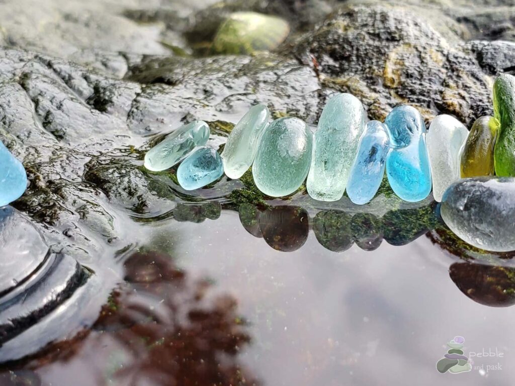 Sea glass on a Vancouver Island beach
