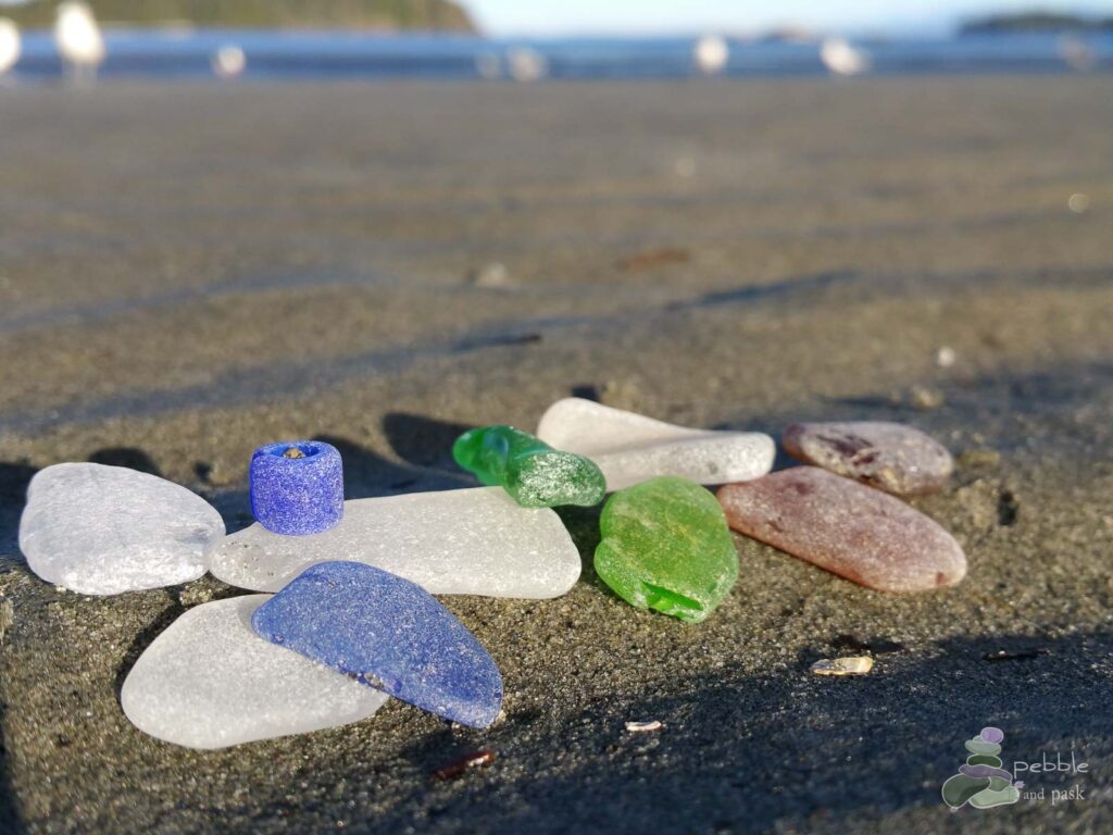 Sea glass on a Vancouver Island beach