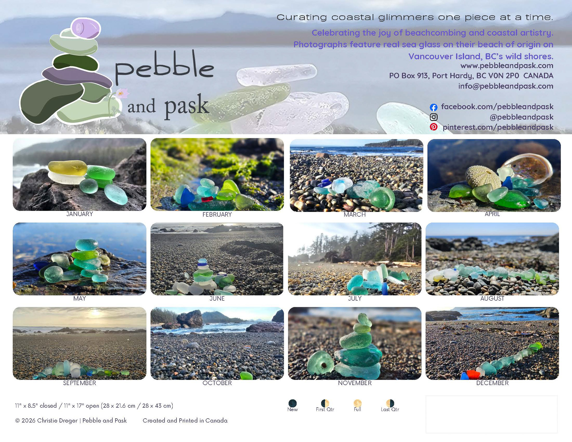 2027 Seaglass Monthly Wall Calendar - Image 7