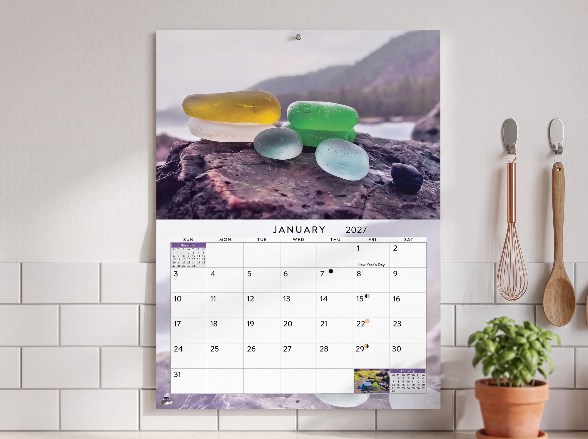 2027 Seaglass Monthly Wall Calendar - Image 2