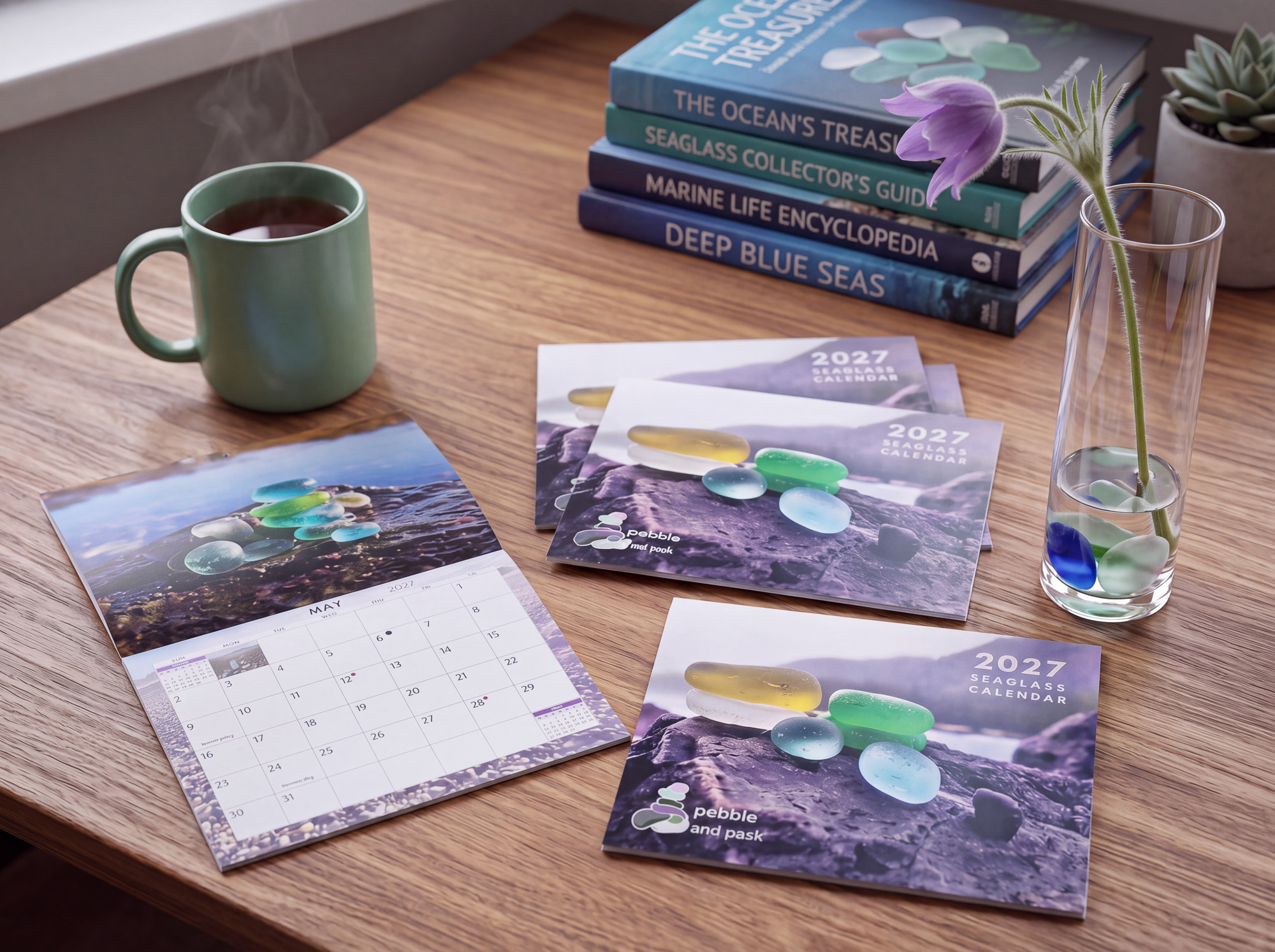 2027 Seaglass Monthly Wall Calendar - Image 4